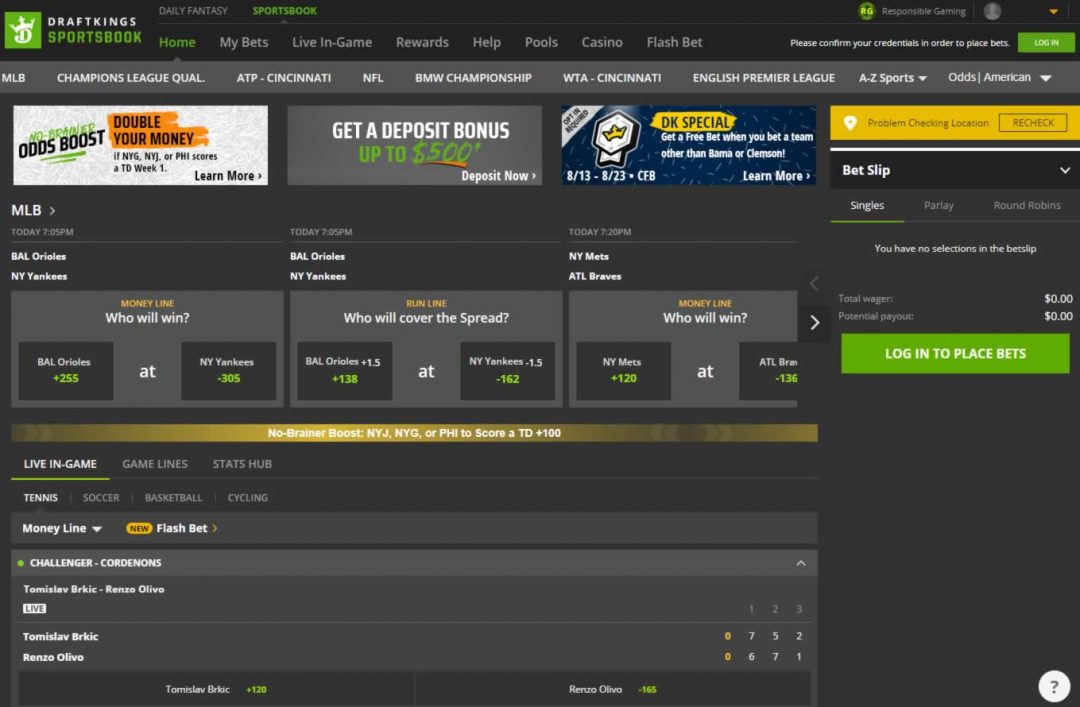 draftkings account deposit goes to lobby